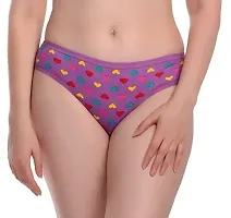 Stylish Fancy Cotton Blend Panty For Women Pack Of 6-thumb1