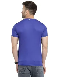 Stylish Polyester Royal Blue and Black Solid Round Neck Half Sleeves T-shirt For Men( Pack Of 2 )-thumb3