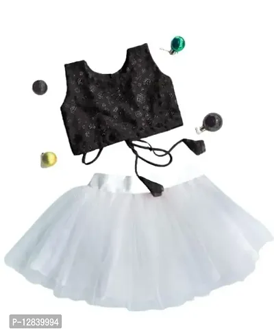 Angel Sales: Cute Fashion Baby Girl's Frock Dress for Kids (3-4 Years, Black)-thumb0