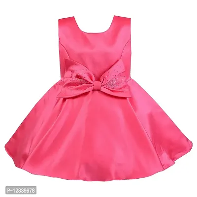 Angel Sales Girl's Satin Western Dress Frock (Pink); Size: 4-5 Years - DIMAND Pink-thumb0