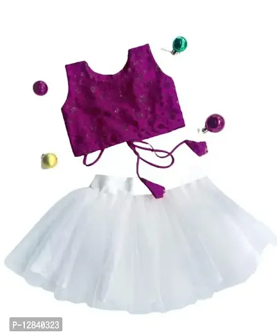 Angel Sales: Cute Fashion Baby Girl's Frock Dress for Kids (3-4 Years, Purple)-thumb0