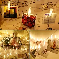 LUMIFAME 10 LED Photo Clips String Light 3 Meter LED Photo Wall Decor Lights with 10 Clips Battery Operated Fairy Lights for Dorn Room Christmas Decoration Party Wedding Valentines Day | Warm White-thumb3