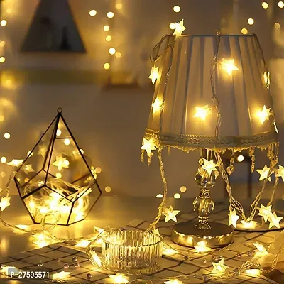 LUMIFAME Mini Star 14 Led 3 Meter Fairy String Lights Plug-In Led Fairy String Lights For Decoration (14 Led Warm White)-thumb4