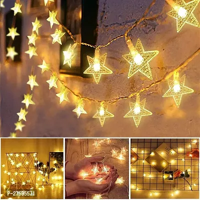 LUMIFAME Mini Star 14 Led 3 Meter Fairy String Lights Plug-In Led Fairy String Lights For Decoration (14 Led Warm White)-thumb3