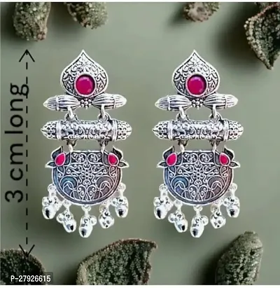 SWASTI MART Present Oxidised Pink Colour Earrings for Girls and Women