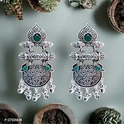 SWASTI MART Present Oxidised Green Colour Earrings for Girls and Women-thumb0