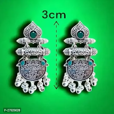 SWASTI MART Present Oxidised Green Colour Earrings for Girls and Women-thumb4