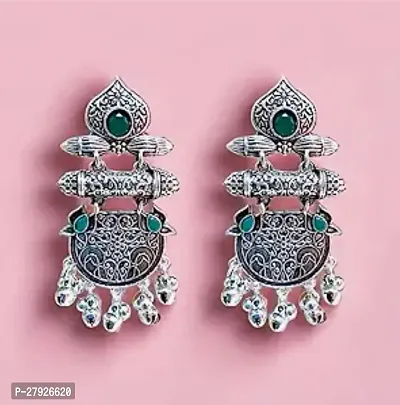 SWASTI MART Present Oxidised Green Colour Earrings for Girls and Women-thumb5