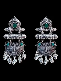 SWASTI MART Present Oxidised Green Colour Earrings for Girls and Women-thumb1