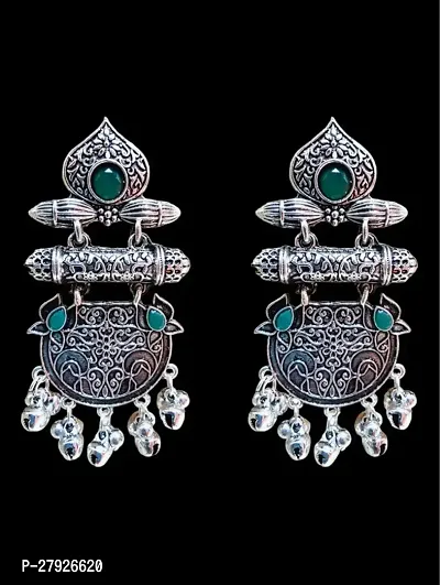 SWASTI MART Present Oxidised Green Colour Earrings for Girls and Women-thumb2