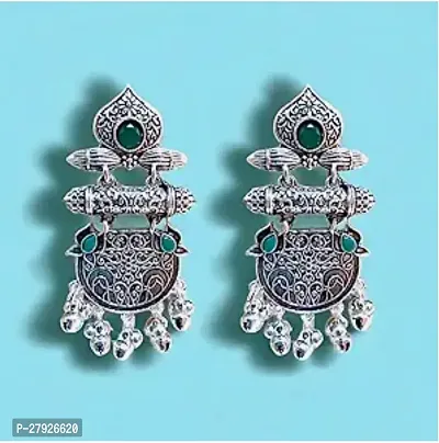 SWASTI MART Present Oxidised Green Colour Earrings for Girls and Women-thumb3