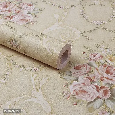 Vintage Blooming Flowers Self Sticking Wall Paper