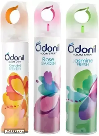 Odonil Sandal Bouquet, Rose Garden, Jasmine Fresh Spray  (3 x 220 ml)-thumb0