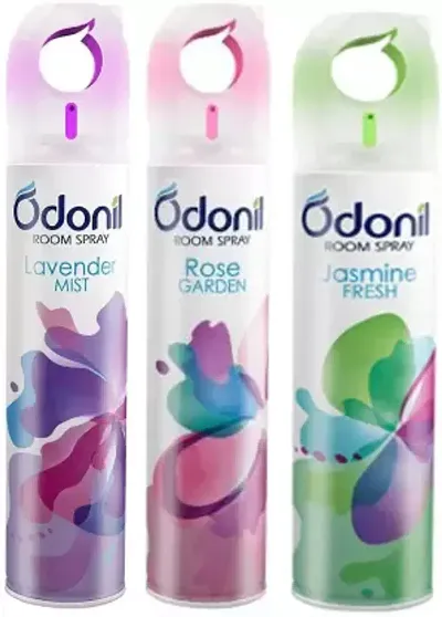 Odonil Lavender, Rose, Jasmine Spray  pack of 3 (220 ml Each)