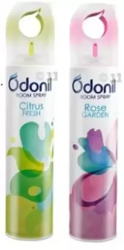 Odonil Citrus Fresh, Rose Garden Spray  220 ml Each (pack of 2)