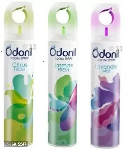 Odonil Citrus Fresh, Jasmine Fresh, Lavender Mist Spray (220ml) (Pack Of 4)-thumb0