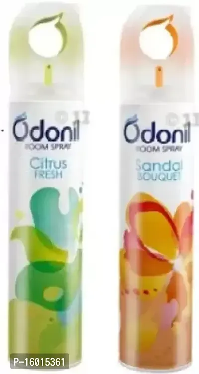 Odonil Citrus Fresh, Sandal Bouquet Spray (Pack Of 2) 220 ml Each-thumb0