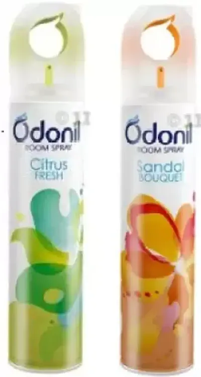 Odonil Citrus Fresh, Sandal Bouquet Spray (Pack Of 2) 220 ml Each
