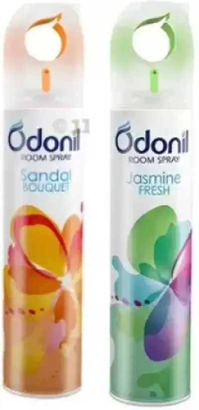 Odonil Jasmine Fresh, Sandal Bouquet Spray  220 ML EACH (PACK OF 2)
