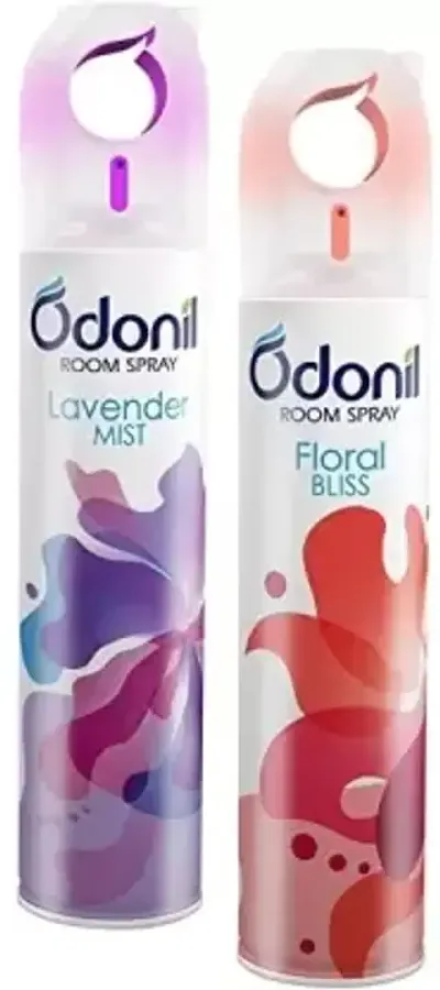 Odonil Spray Floral Bliss, Lavender Mist 220 ml Each (Pack Of 2)