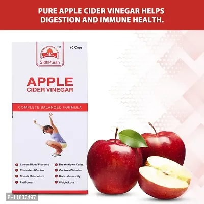 SidhPursh Apple Cider Vinegar Capsules for Weight loss | Weight Loss Capsules for Men  Women | Better Digestion - 60 Capsules-thumb2