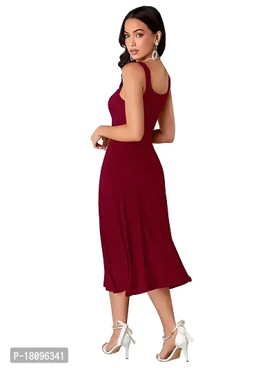 TESSAVEGAS, Women's  Girl's MIDI Maxi Sleeveless Dress-thumb4