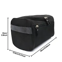 Xelvix Travel Toiletry Kit Bag Cosmetic Organizer Makeup Pouch for Women and Girls Travel Pouch Ladies Case Travelling Storage Inner Ware Up Brush Kit Holder Men (Black)-thumb1