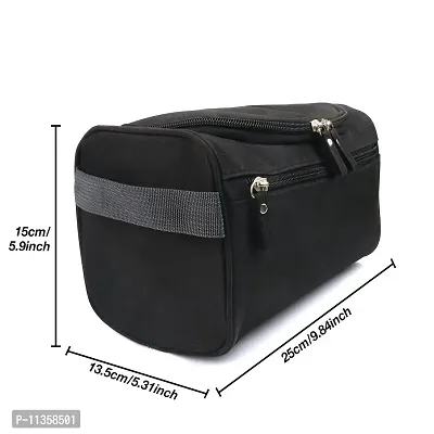 Xelvix Travel Toiletry Kit Bag Cosmetic Organizer Makeup Pouch for Women and Girls Travel Pouch Ladies Case Travelling Storage Inner Ware Up Brush Kit Holder Men (Black)-thumb2