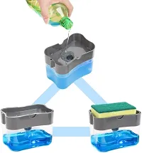 2 in 1 Soap Dispenser for Dishwasher Liquid Holder , Liquid Dispenser Through Pump ( Multi-Color) with Sponge-thumb1
