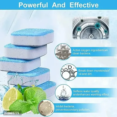 (Pack of 12) Washing Machine Deep Cleaner Tablets ,Descaling Powder Tablets for All Companyrsquo;s Front and Top Load Machine, Effervescent Tablet for Perfectly Automatic Cleaning of Tub  Drum Stain Remov-thumb4