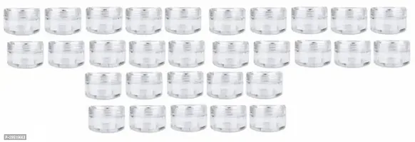 8gm Empty Acrylic Transparent Cosmetic Container with Inner Lids - Black Pack of 30-thumb0