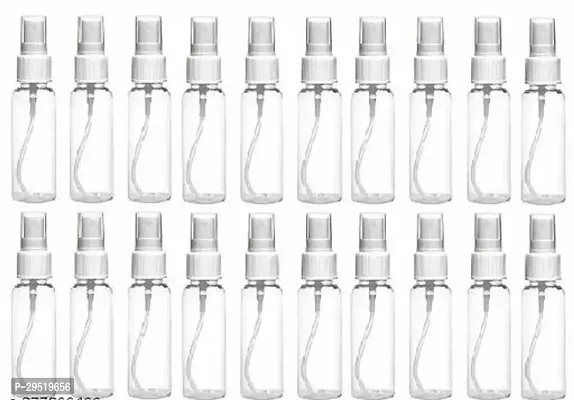 Empty Refillable Round Plastic Bottles with Spray Caps 100ml Pack of 20