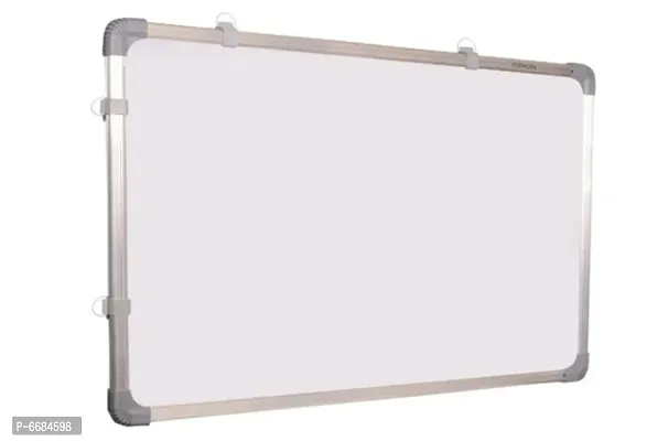 Non Magnetic 1.5 feet x 2 feet Double Sided White Board and Chalk Board Both Side Writing Boards One Side White Marker and Reverse Side Chalk Board Surface with 2 Marker and 2 Plastic Duster-thumb3