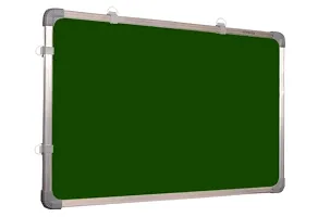 Non Magnetic 1.5 feet x 2 feet Double Sided White Board and Chalk Board Both Side Writing Boards One Side White Marker and Reverse Side Chalk Board Surface with 2 Marker and 2 Plastic Duster-thumb3