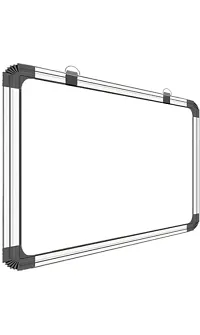 White Board 1 X 1 FEET (30 CM X 30 CM)Non Magnetic White Board with Chalk Board Small Slate-thumb1