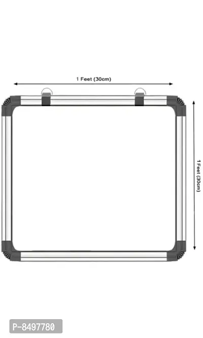 White Board 1 X 1 FEET (30 CM X 30 CM)Non Magnetic White Board with Chalk Board Small Slate-thumb3