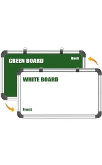 White Board 1x1.5 feet  Non Magnetic White Board Slate with Chalk Board Slate-thumb2