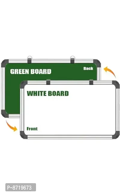 White Board 1x1.5 feet  Non Magnetic White Board Slate with Chalk Board Slate-thumb3