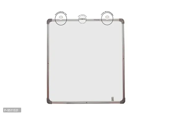 Non Magnetic 2x2 Feet Double Sided White Board and Chalk Board Both Side Writing Boards, one Side White Marker and Reverse Side Chalk Board-thumb4