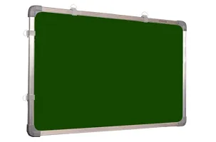 Non Magnetic 1.5x2 Feet Double Sided White Board and Chalk Board Both Side Writing Boards, one Side White Marker and Reverse Side Chalk Board-thumb2