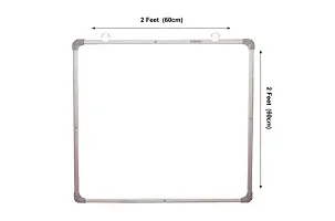 Non Magnetic 2 X2 Feet Double Sided White Board and Chalk Board one Side White Marker and Reverse Side Chalk Board Surface,  2PiecesWooden Duster  2 Pieces Marker-thumb2