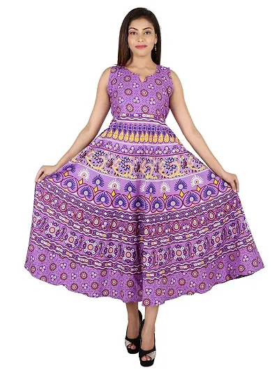 Trendy Cotton Printed A-Line Kurti