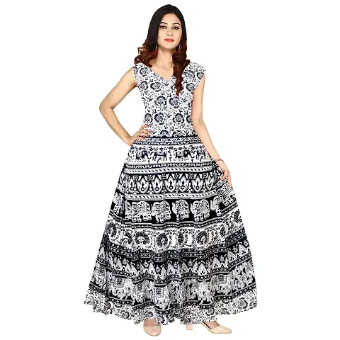 Trendy Cotton Printed A-Line Kurti