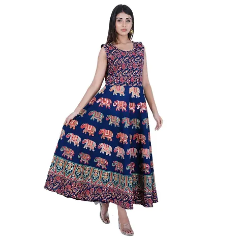 Fancy Cotton Printed A-Line Kurti