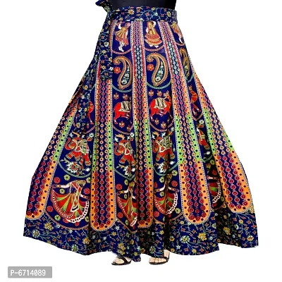 Stylish Cotton Printed Multicoloured Skirts For Women
