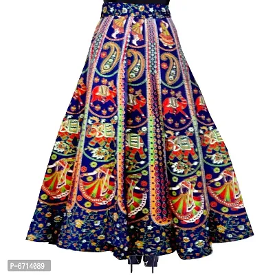 Stylish Cotton Printed Multicoloured Skirts For Women-thumb2