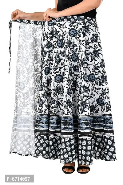 Stylish Cotton Printed Black  Skirts For Women-thumb3