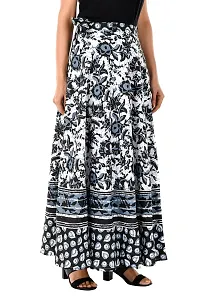 Stylish Cotton Printed Black  Skirts For Women-thumb1