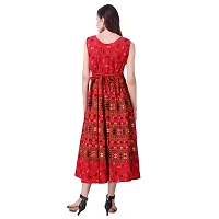 Stylish Cotton Printed A-Line Dress For Women-thumb2