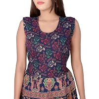 Stylish Cotton Printed Brown A-Line Dress For Women-thumb2